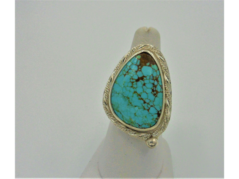Kingman Turquoise Sterling Silver Handmade Statement Ring | Jewelry Box ...