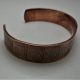 Side view of Nelsonville copper star brick cuff bracelet