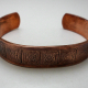 front view of Nelsonville copper star brick cuff bracelet