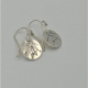 Two warriors petroglyph sterling silver earrings