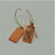 front and back of Ohio petroglyph rectangle earrings