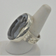 side view of Botswana agate sterling silver handmade ring