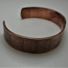 Side view of Nelsonville copper star brick cuff bracelet